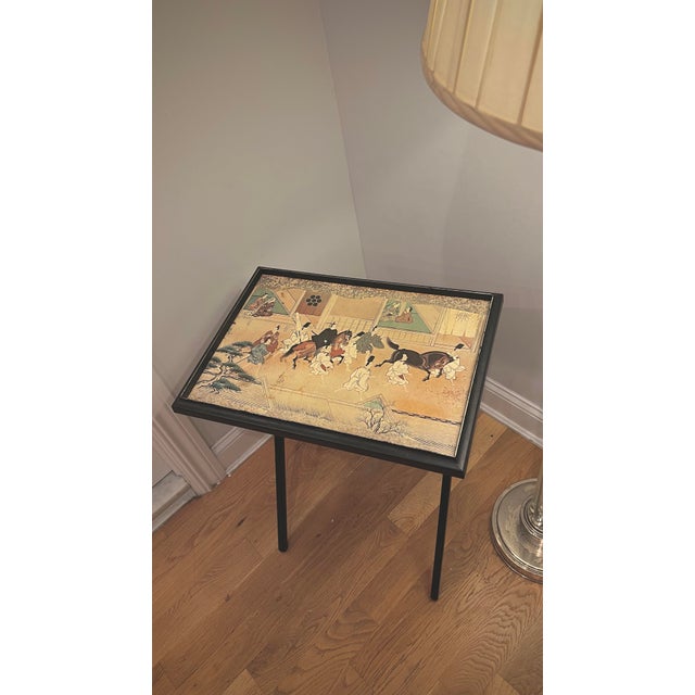 Japanese Vintage 1960’ Samurai Folding Table For Sale - Image 3 of 5