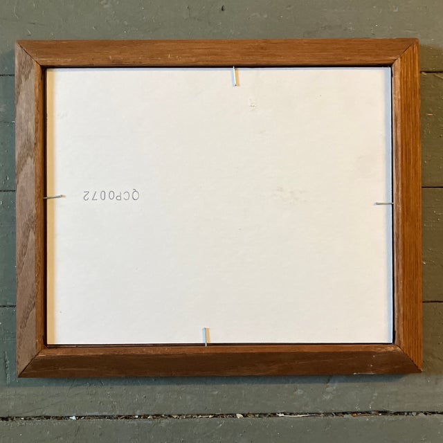 Abstract 1970’s Vintage Original Abstract Figural Pencil / Watercolor Painting Vintage Frame For Sale - Image 3 of 3