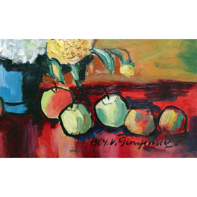 Wilhelms Girupnieks, Still life. 1964. Oil on cardboard, 61x78 cm This piece has an attribution mark, I am sure that it is...