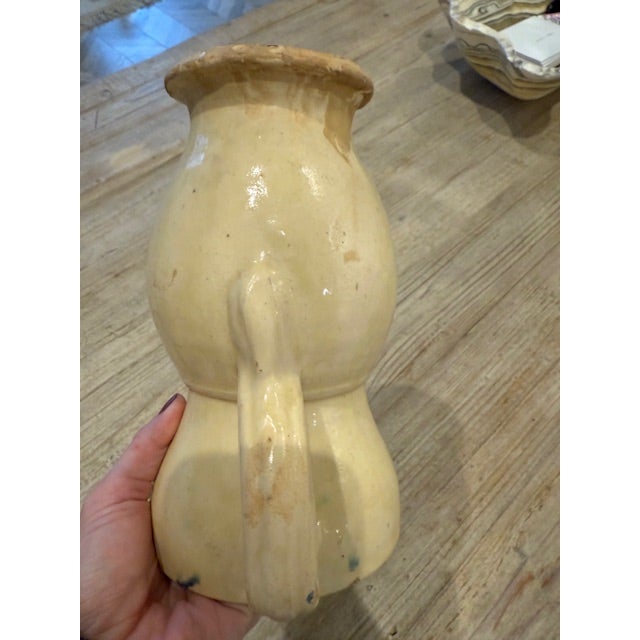 This charming 1940s vintage jug from Lecce, Puglia showcases the rustic, handmade beauty of the Mediterranean. Its organic...