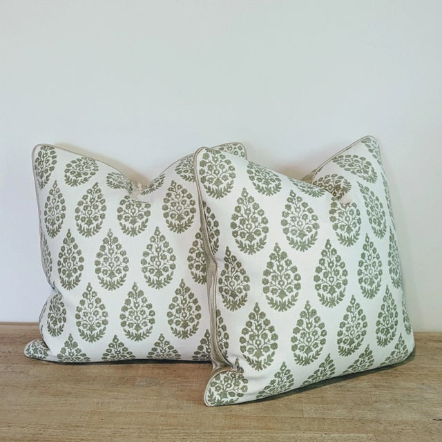 Textile Thibaut Highland Peak Green 20" Pillows - Set of 2 For Sale - Image 7 of 7