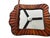 Wood Vintage Split Bamboo Wall Mirror With Scalloped Organic Frame, Black Velvet Back For Sale - Image 7 of 7