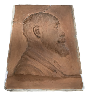Flat Teracotta Clay Wall Sculpture by Georges Petit, 1909