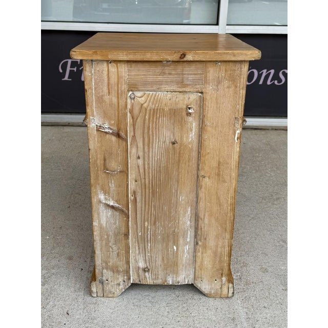 Early 1900s Solid Pine Nightstand For Sale In Raleigh - Image 6 of 12
