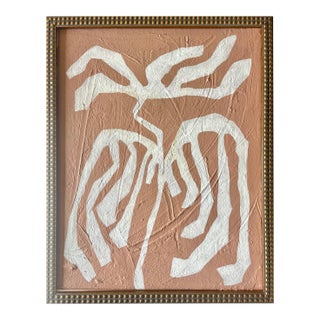 2026 "Le Dalie No. 1" Abstract Botanical Painting on Canvas by Artist r.k. Red For Sale