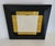 Italian Vintage Wall Mirror with Black Lacquered Frame and Gold Square Inserts, 1980s For Sale - Image 11 of 14