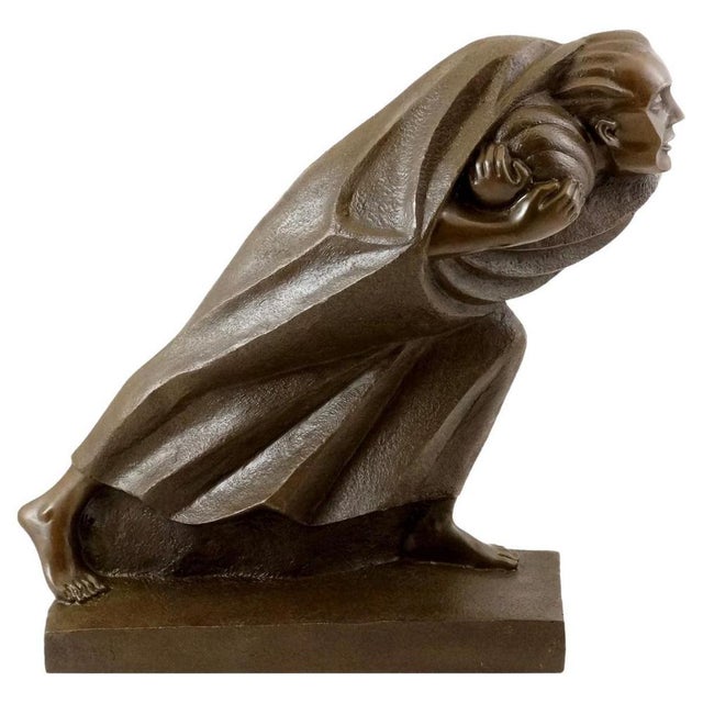 Art Deco 20th Century Figurative Sculpture in Bronze For Sale - Image 10 of 10