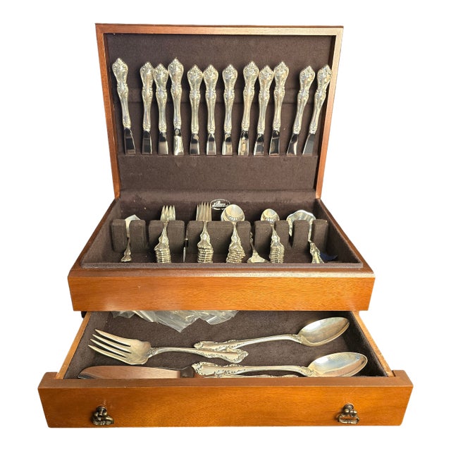 Debussy by Towle 1959 Sterling Silver Flatware 12-Place Set, 88 Pieces For Sale