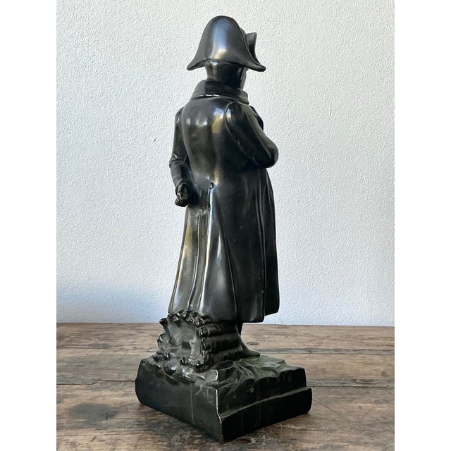 Vintage Patinated Bronze Statue of Napoleon For Sale - Image 11 of 12