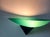 Post modern pair of uplighters wall lights made in frosted turquoise Murano glass and black metal brackets called the...