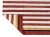 Casa Cosima Handmade Cotton Vegetable Dyed Area Rug, Terracotta Red and White Striped Dhurrie - 9'x12' For Sale - Image 4 of 10