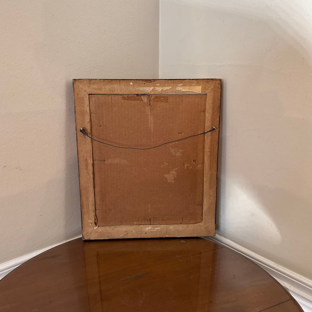 1970s Ornate Framed Painted Decorative Panel For Sale - Image 9 of 9