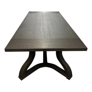 Attributed to Christian Liaigre Table Misaine This Table in Made of Wirebrushed and Grey Stained Solid Oak