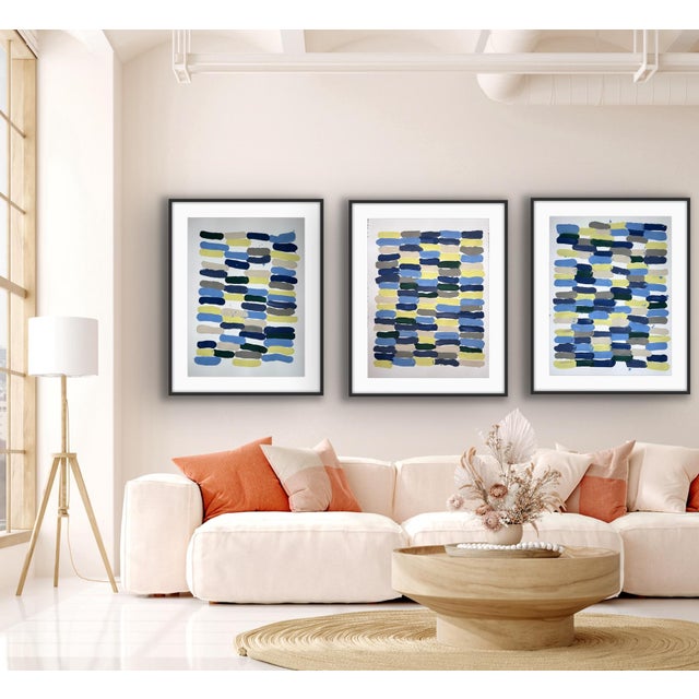 Contemporary Greek Villa Painting Set of 3 — Contemporary Abstract by Mary Elizabeth Marvin For Sale - Image 3 of 8