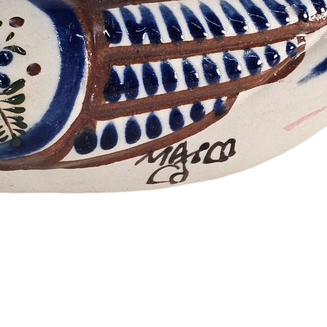 Ceramic Tonalá Hand-Painted Ceramic Duck Figurine, Mexico, Folk Art Animal Form For Sale - Image 7 of 9