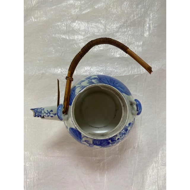 Ceramic Late 19th Century Blue and White Chinese Porcelain Tea Pot For Sale - Image 7 of 8