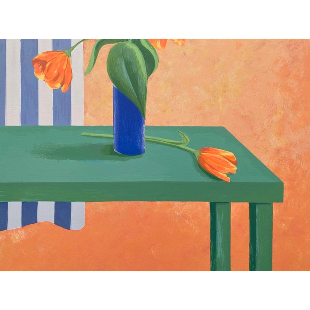 Carol Chapman Vintage 1994 Contemporary Limited Edition Framed Hand Signed Pop Art Silkscreen Print " Tulips for Nana " 1992 For Sale - Image 16 of 18