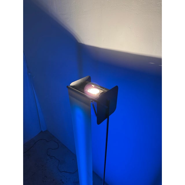 Black Dan Chelsea and Rudi Stern Neon Torchiere Floor Lamp for George Kovacs, 1980s For Sale - Image 8 of 11