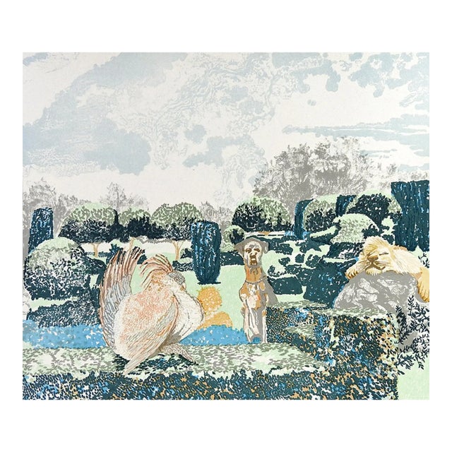 1974 Lars Hokanson Surreal Peaceable Kingdom Revisited Lithograph For Sale