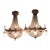 Vintage French Louis XVI Gold Bronze Deer Chandeliers - Pair For Sale
