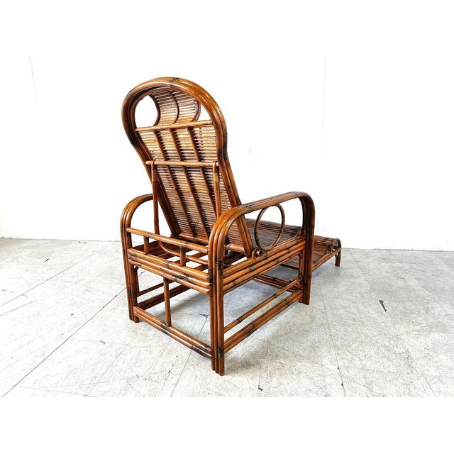 Mid-Century Rattan and Bamboo Garden Chair, 1950s For Sale - Image 12 of 18