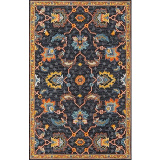 Ibiza Charcoal Hand Tufted Area Rug 8' X 10' For Sale