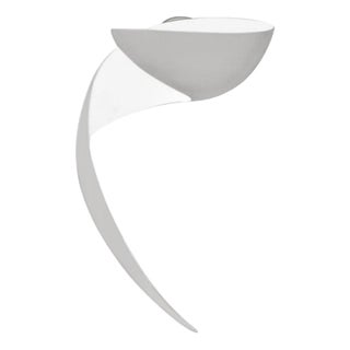 Mid-Century Modern White Flame Wall Lamp by Serge Mouille For Sale
