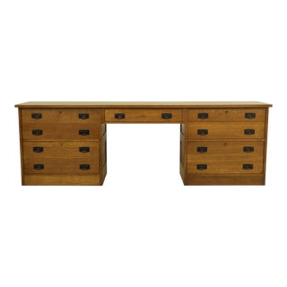 Stickley Mission Oak Kneehole File Cabinet Credenza For Sale