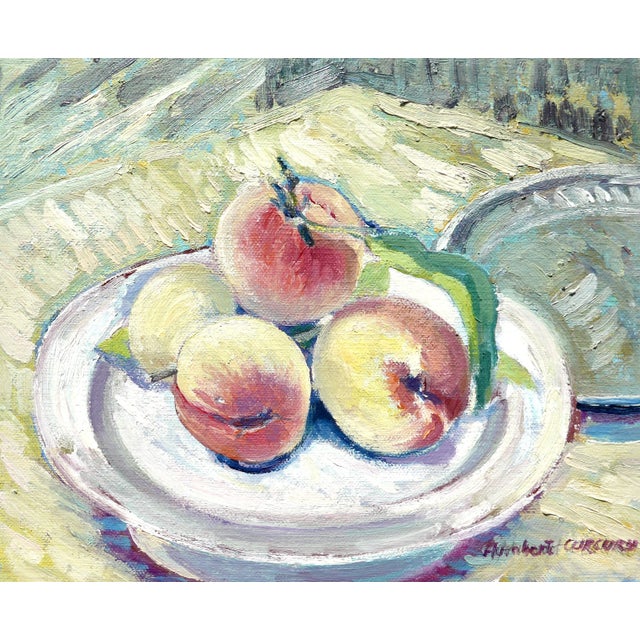 Contemporary Trois Peches (Three Peaches) Still Life For Sale - Image 3 of 5