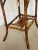 Maroon 19Th. C. Tortoiseshell Bamboo Table With Red Tooled Leather Top For Sale - Image 8 of 11