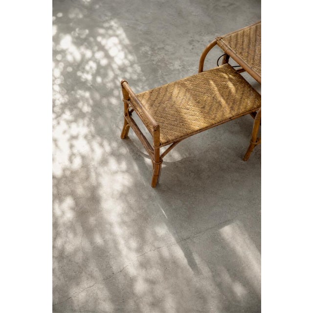 Vintage German Rattan Lounge Chair with Extendable Ottoman, 1930s For Sale - Image 14 of 18
