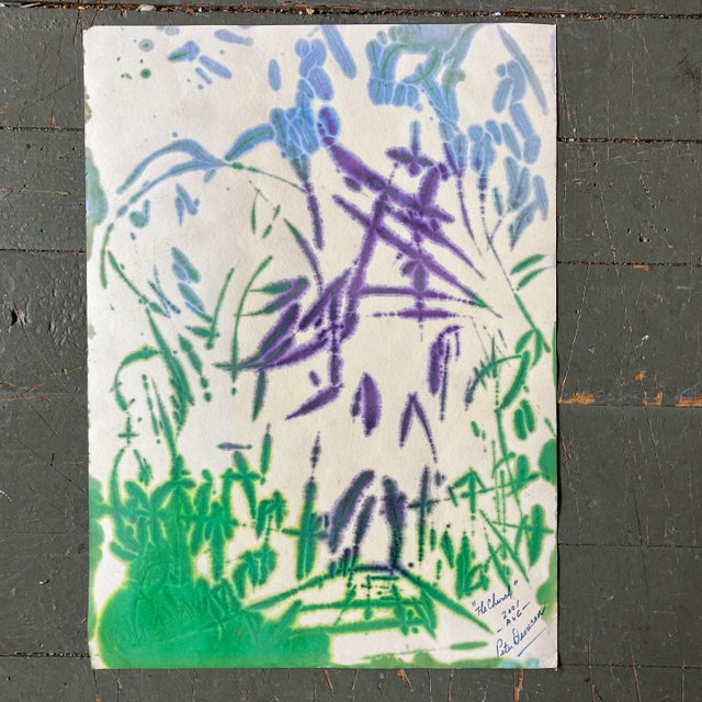 Contemporary Original Peter Duncan “Church” Abstract Encaustic Painting For Sale - Image 4 of 6