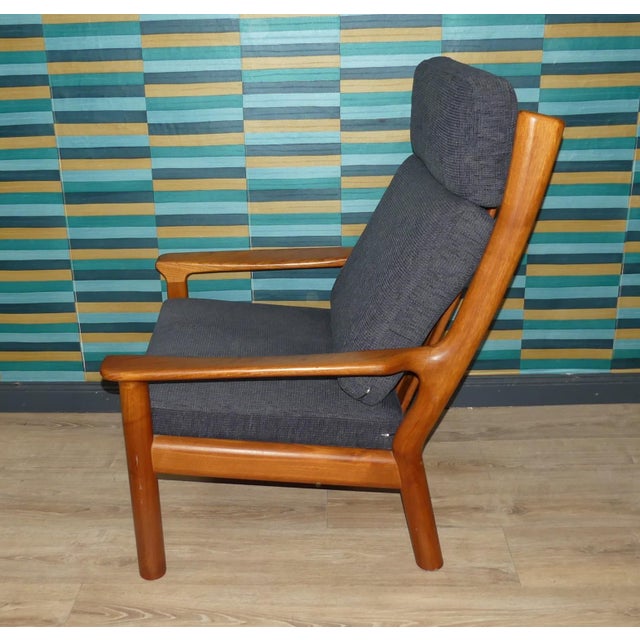 Mid-Century Modern High-Back Armchair in Teak by Juul Kristensen for Glostrup, Denmark, 1960s For Sale - Image 3 of 11