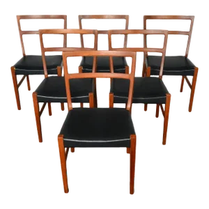 Mid 20th Century Set of Six Teak Dining Chairs by Johannes Andersen