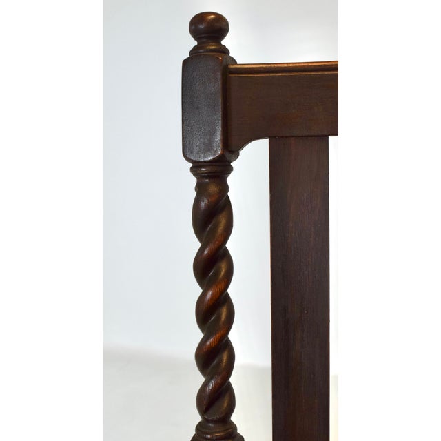 Stickley Brothers Stickley Brothers Mission Oak Bench Settee Slat Back Barley Twist Legs For Sale - Image 4 of 11