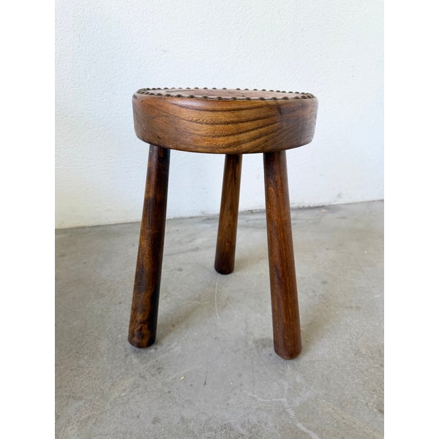 Oak Tripod Shepherds Stool, 1960s For Sale - Image 11 of 14