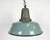Industrial Petrol Enamel Factory Ceiling Lamp with Cast Iron Top, 1960s For Sale - Image 14 of 14