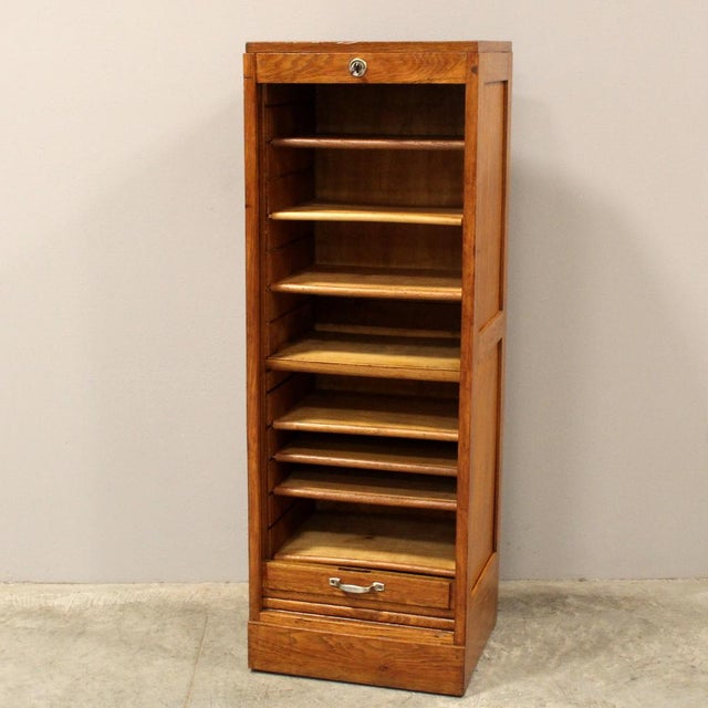 Vintage Filing Cabinet in Oak, 1930s For Sale - Image 6 of 11
