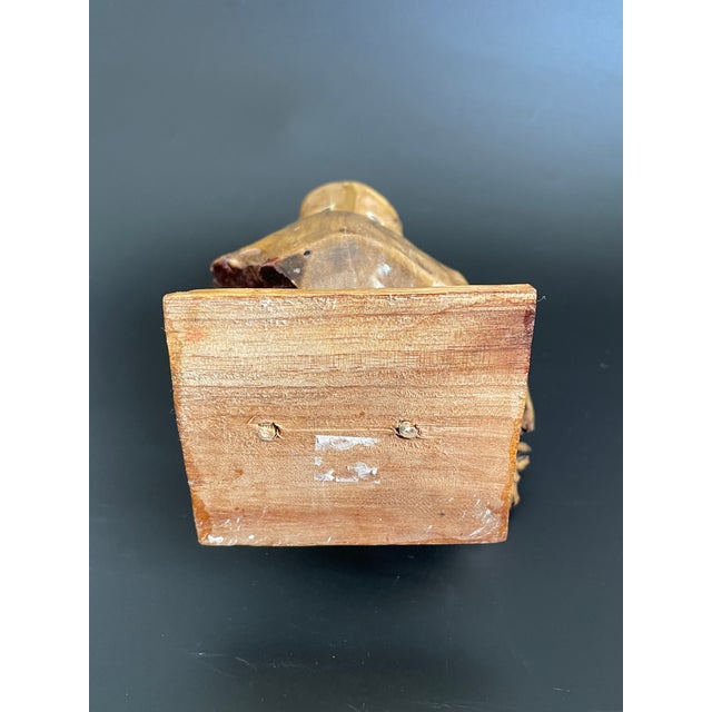 Mid 20th Century Vintage Hand Carved Parasite Wood Owl For Sale - Image 5 of 11