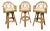 Set of 3 Vintage Bamboo Barstools For Sale