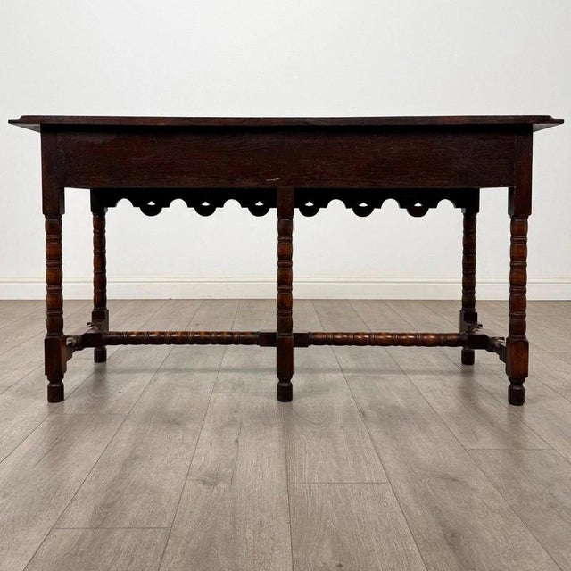 Antique Early 20th Century English Jacobean Oak Dresser Base For Sale - Image 9 of 12