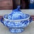 Early 19th Century Antique Pearlware Blue Transfer Decorated Sauce Tureen With Lid, "Hindoo Pagodas" Circa 1820's For Sale - Image 5 of 12