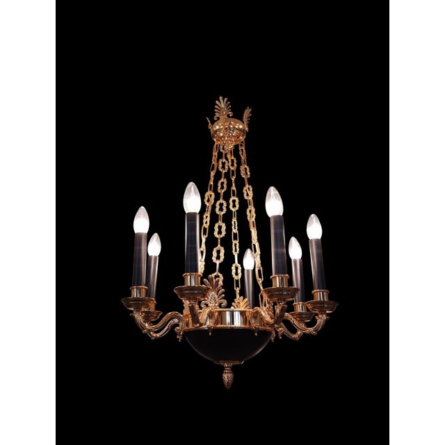 Early 21st Century Black and Gold Chandelier by Bakalowits, 2010s For Sale - Image 5 of 5
