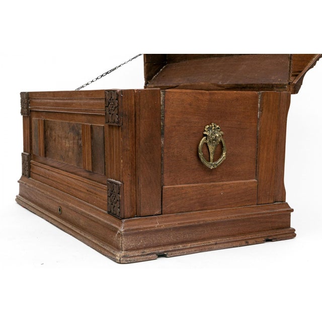 Vintage Carved Wooden Box or Table Chest For Sale - Image 11 of 13
