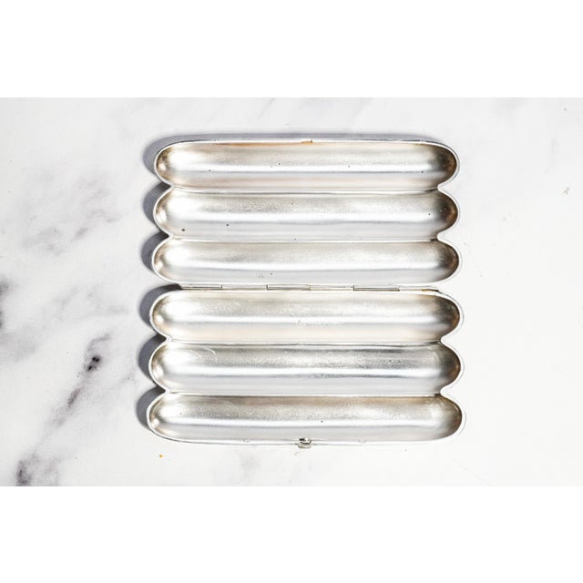 Silver Rare Asprey Luxury Vintage English Sterling Silver Cigar Case Holder Tobacciana For Sale - Image 8 of 12