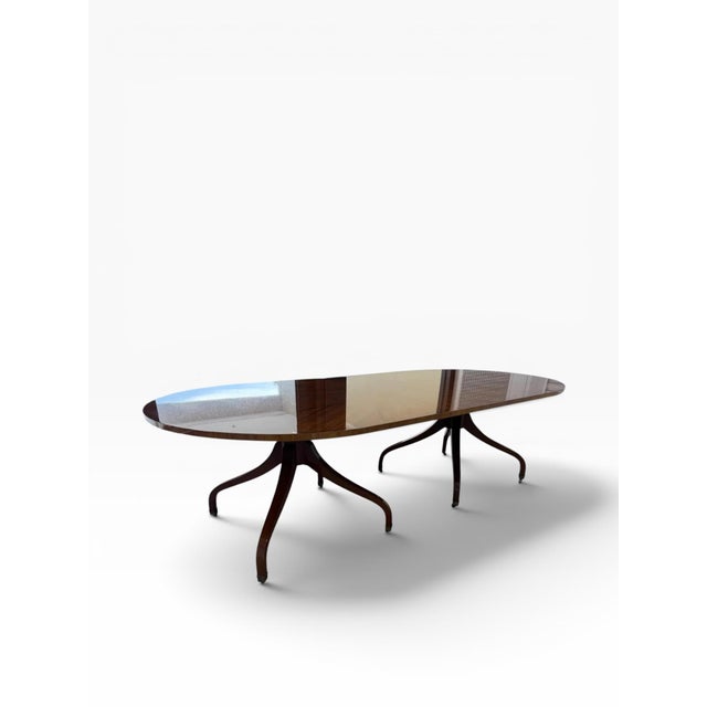 Dennis & Leen Dennis & Leen–Attributed Regency Style Double-Pedestal Dining Table — 104” For Sale - Image 4 of 16