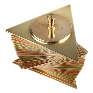 Art Deco Box in Copper and Brass, 1930s For Sale