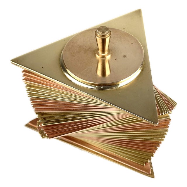 Art Deco Box in Copper and Brass, 1930s For Sale