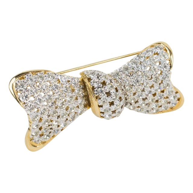 Valentino Garavani Jeweled Bowtie Brooch For Sale