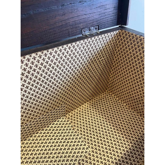 Antique French Trunk in Wood For Sale - Image 9 of 10